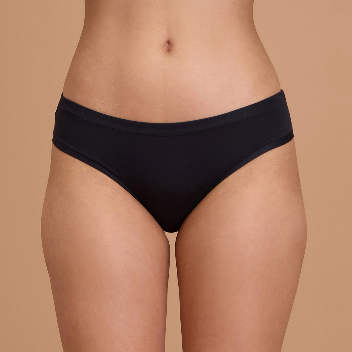 Nykd by Nykaa Super Soft Luxe Modal Bikini Panty NYP382 PO2-Black & Tan