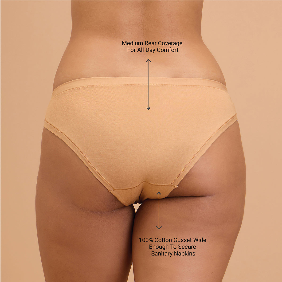 Nykd by Nykaa Super Soft Luxe Modal Bikini Panty NYP382 PO2-Black & Tan