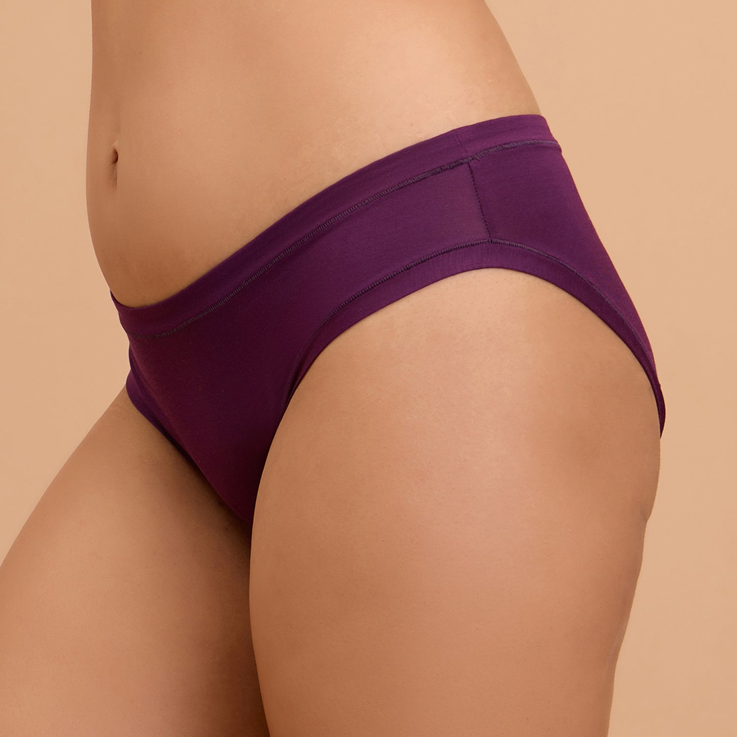 Modal Akin To Skin Super Soft Bikini Panty-NYP382-Eggplant