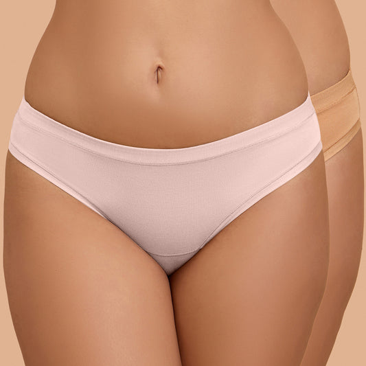 Modal Akin To Skin Super Soft Bikini Panty-NYP382-PO2-Tan & Nude