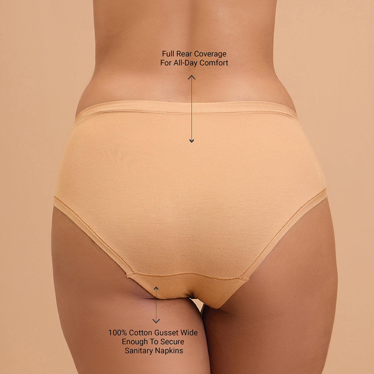 Nykd by Nykaa Super Soft Luxe Modal Hipster Panty NYP383 PO2-Black & Tan