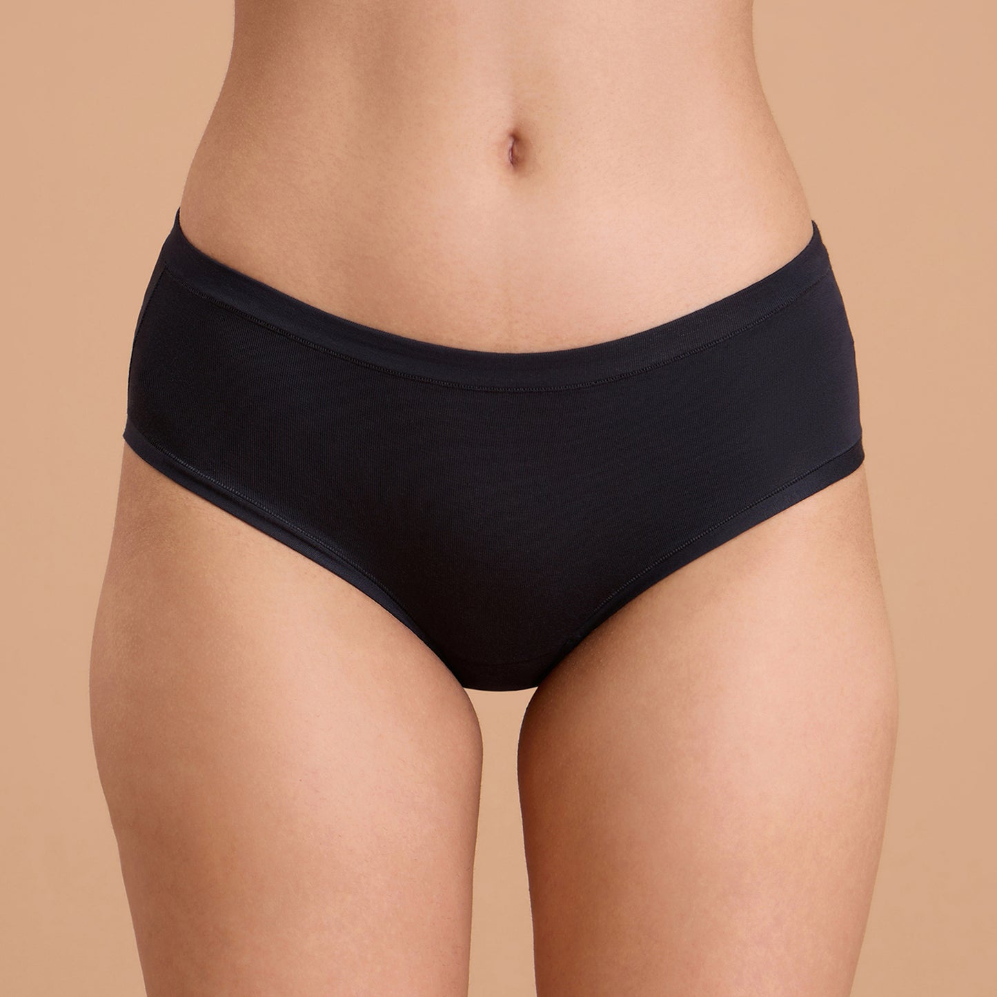 Modal Akin To Skin Super Soft Hipster Panty-NYP383-PO2-Black & Tan