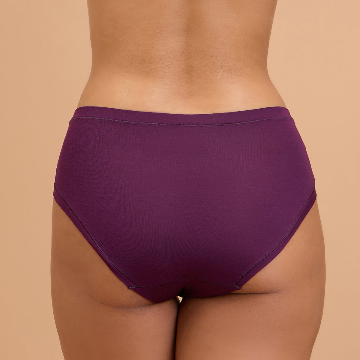 Modal Akin To Skin Super Soft Hipster Panty-NYP383-PO2-Carrot & Eggplant