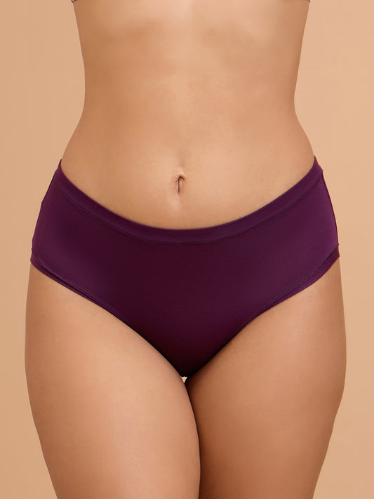 Modal Akin To Skin Super Soft Hipster Panty-NYP383-Eggplant