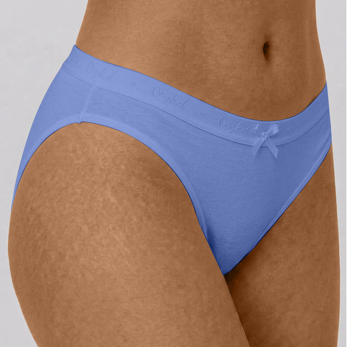 Low Rise Cotton Bikini Panty with Outer Elastic-Wine Wedge W Grey NYP390 PO3