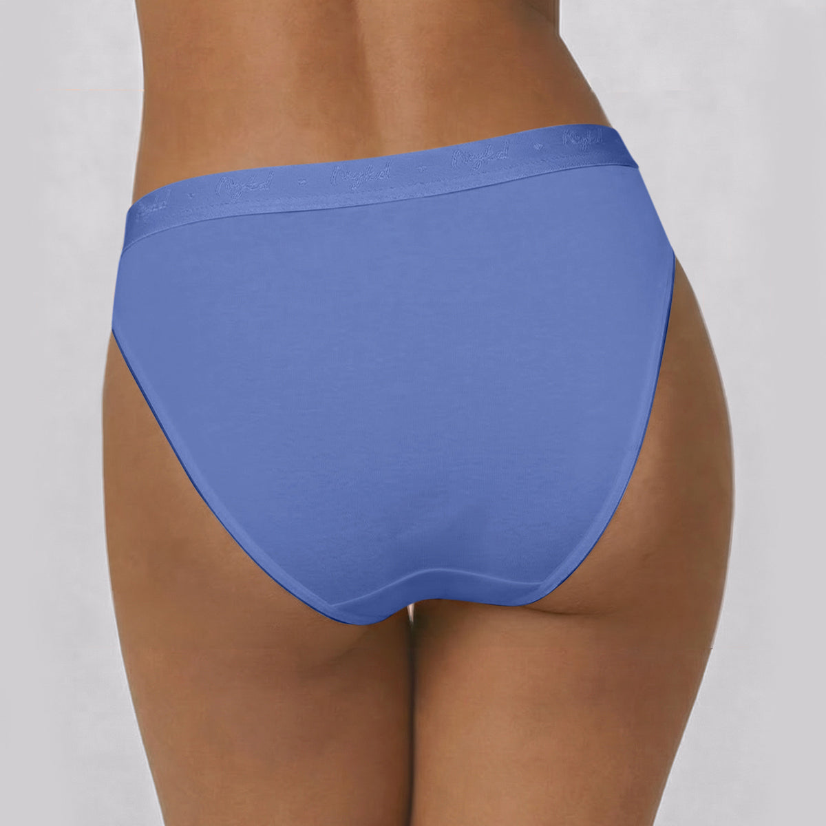 Low Rise Cotton Bikini Panty with Outer Elastic-Wine Wedge W Grey NYP390 PO3