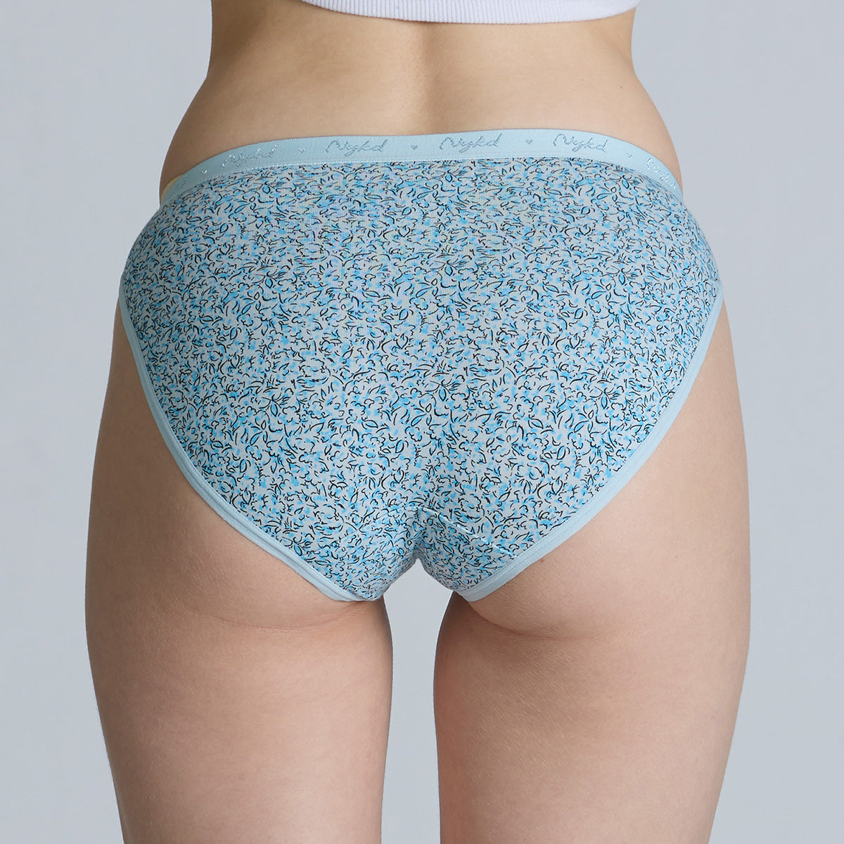 NYKD By Nykaa Low Rise Cotton Bikini Panty with Outer Elastic-NYP390-Assortment 17-P03