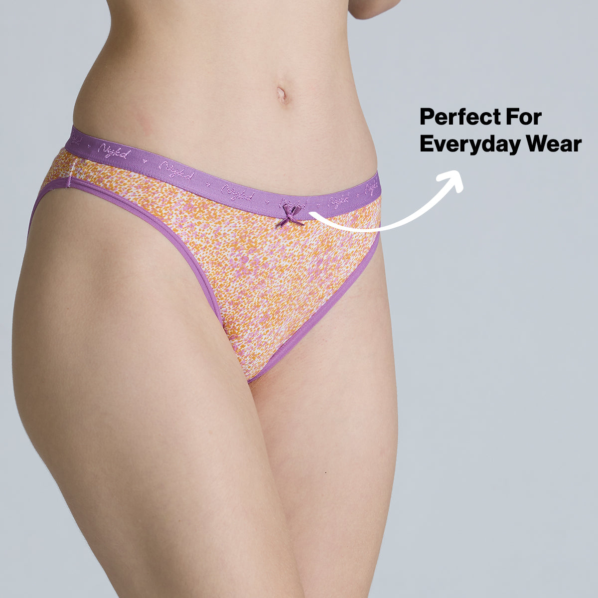 NYKD By Nykaa Low Rise Cotton Bikini Panty with Outer Elastic-NYP390-Assortment 19-P03