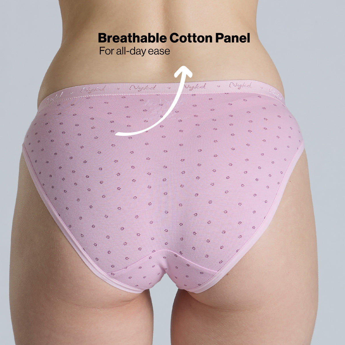 NYKD By Nykaa Low Rise Cotton Bikini Panty with Outer Elastic-NYP390-Assortment 20-P03