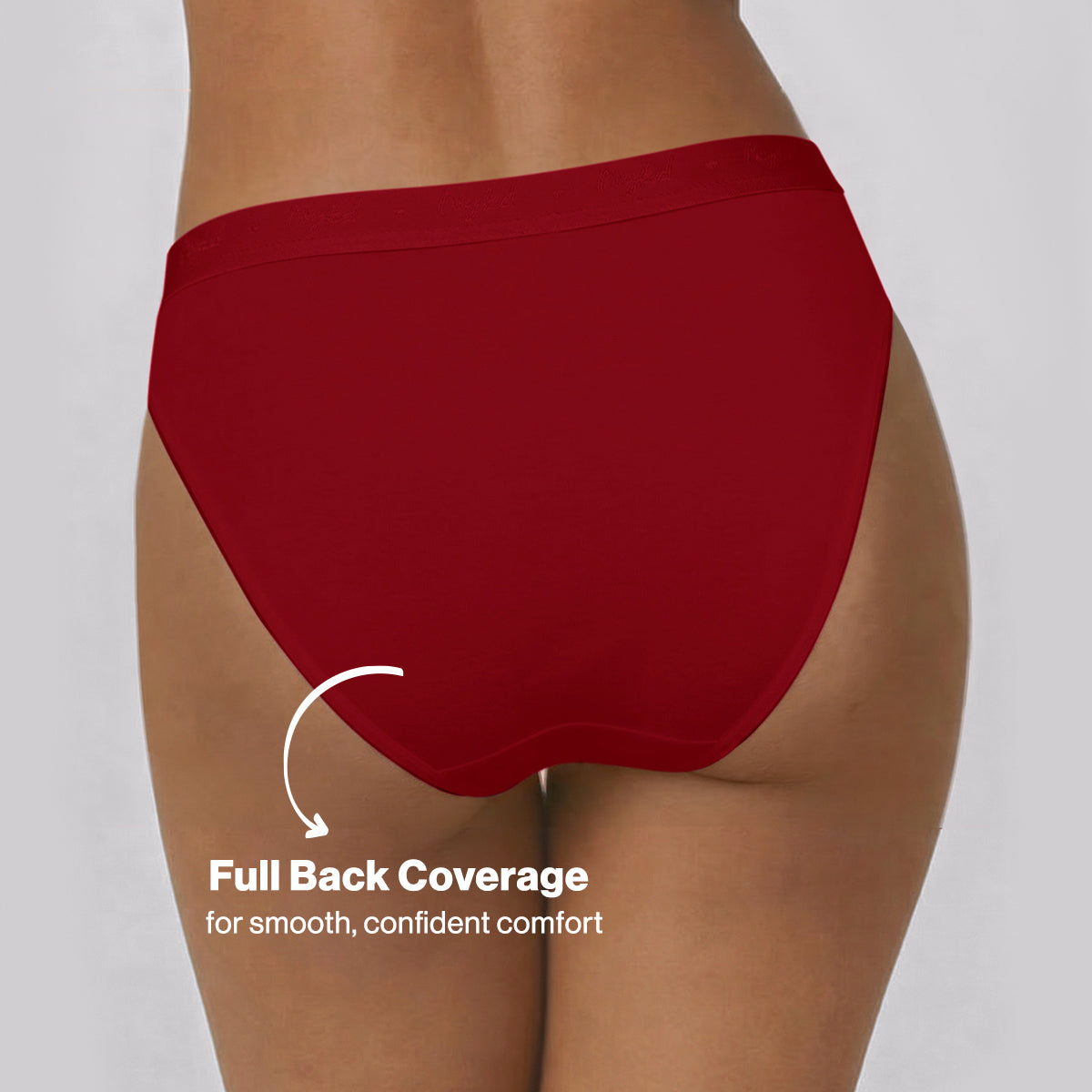 Low Rise Cotton Bikini Panty with Outer Elastic-Jet Black C Red Sky Blue NYP390 PO3