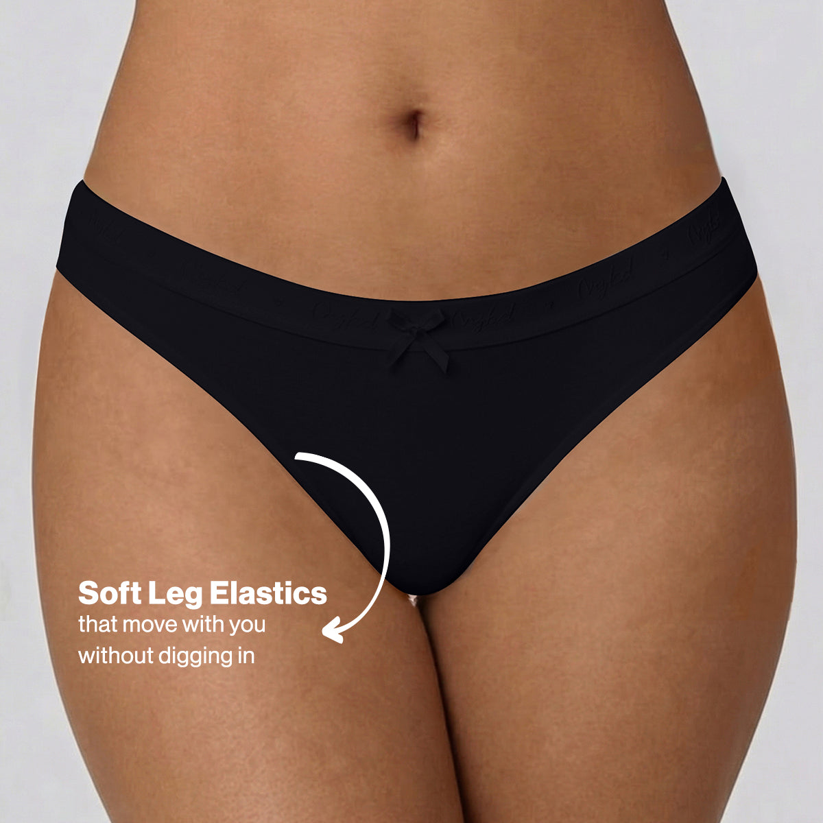 Low Rise Cotton Bikini Panty with Outer Elastic-Jet Black C Red Sky Blue NYP390 PO3