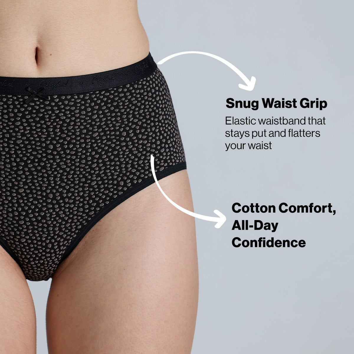 "Nykd by Nykaa Mid Rise Cotton Hipster Panty with Outer Elastic-NYP391-Assortment 16-P03"