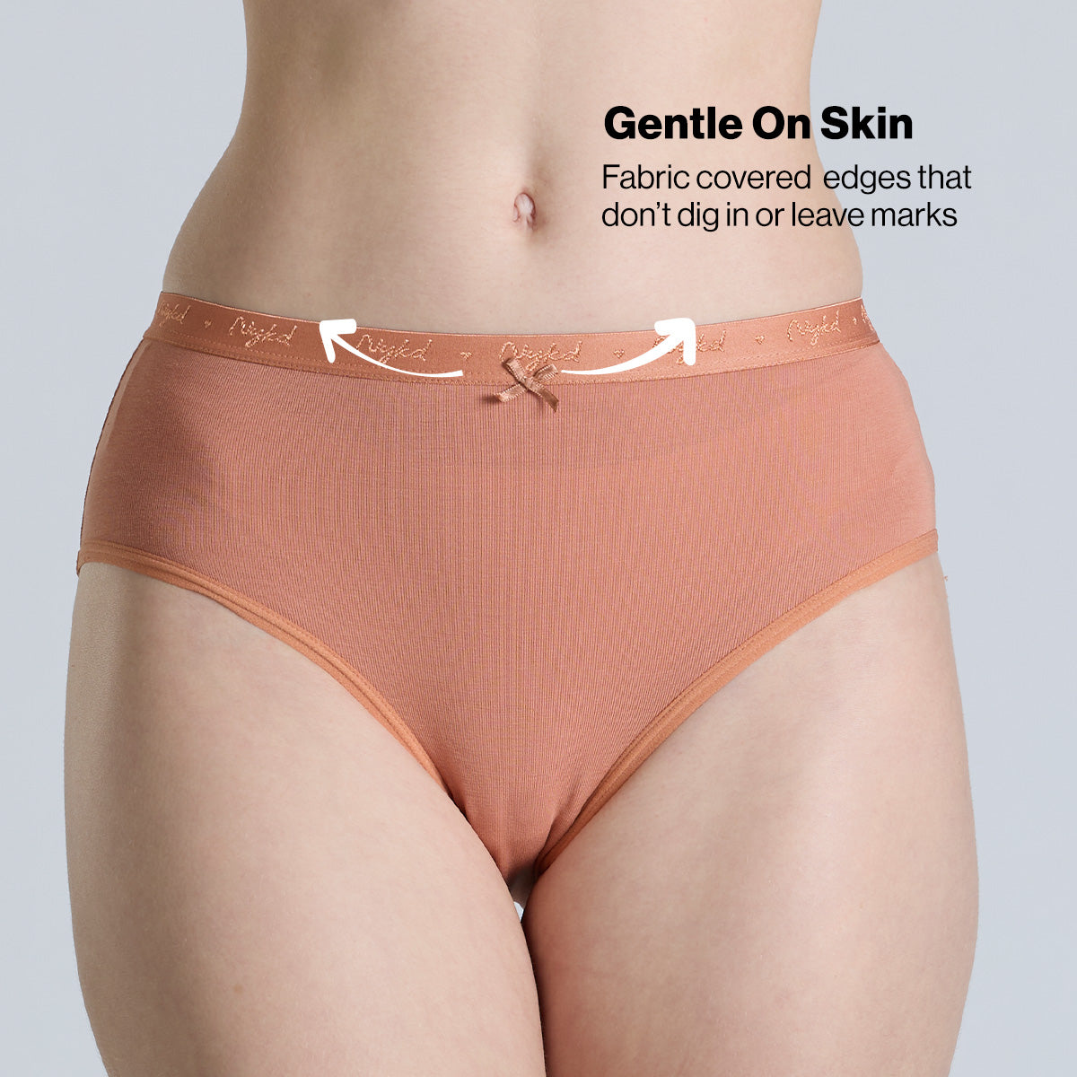 "Nykd by Nykaa Mid Rise Cotton Hipster Panty with Outer Elastic-NYP391-Assortment 16-P03"