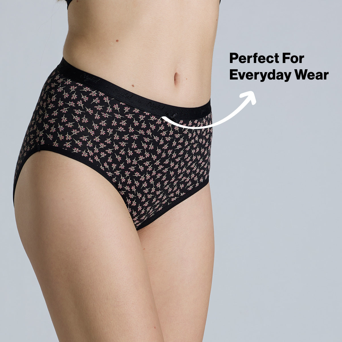 "Nykd by Nykaa Mid Rise Cotton Hipster Panty with Outer Elastic-NYP391-Assortment 16-P03"