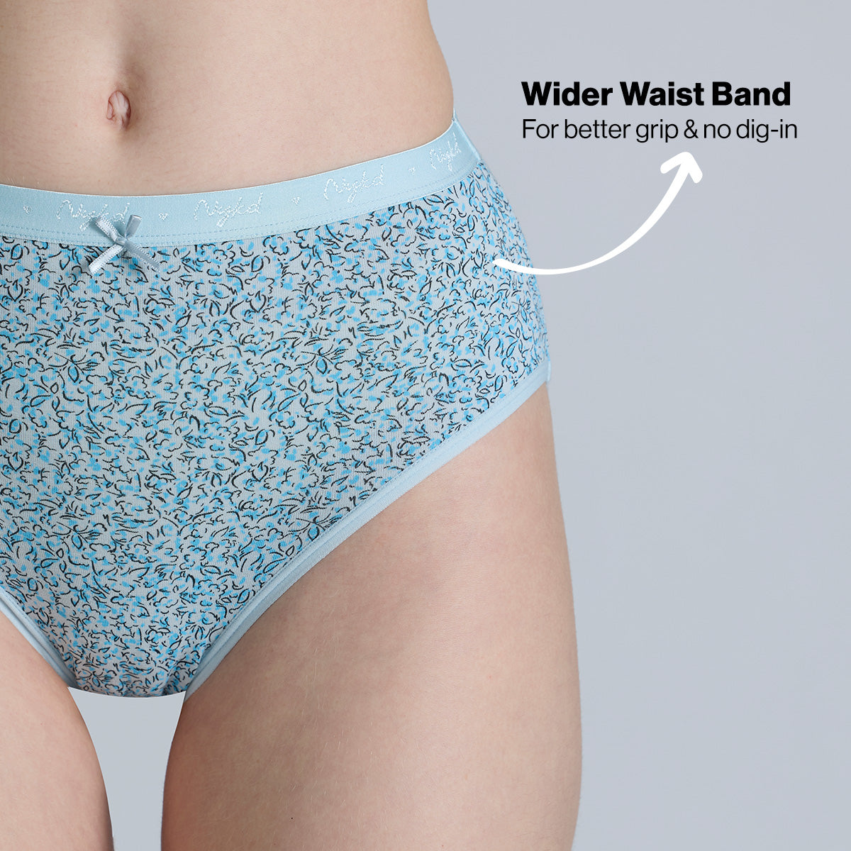 "Nykd by Nykaa Mid Rise Cotton Hipster Panty with Outer Elastic-NYP391-Assortment 17-P03"