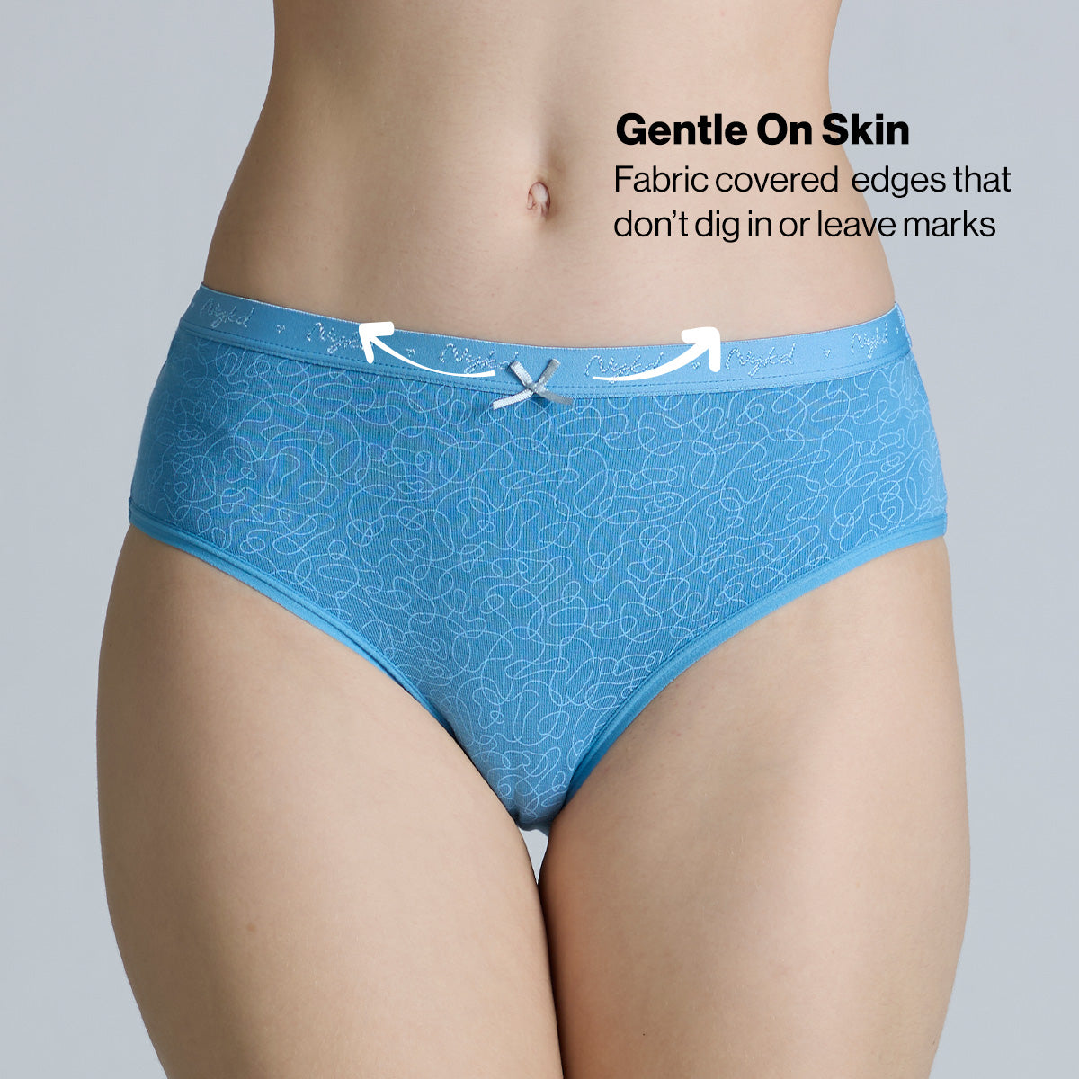 "Nykd by Nykaa Mid Rise Cotton Hipster Panty with Outer Elastic-NYP391-Assortment 17-P03"