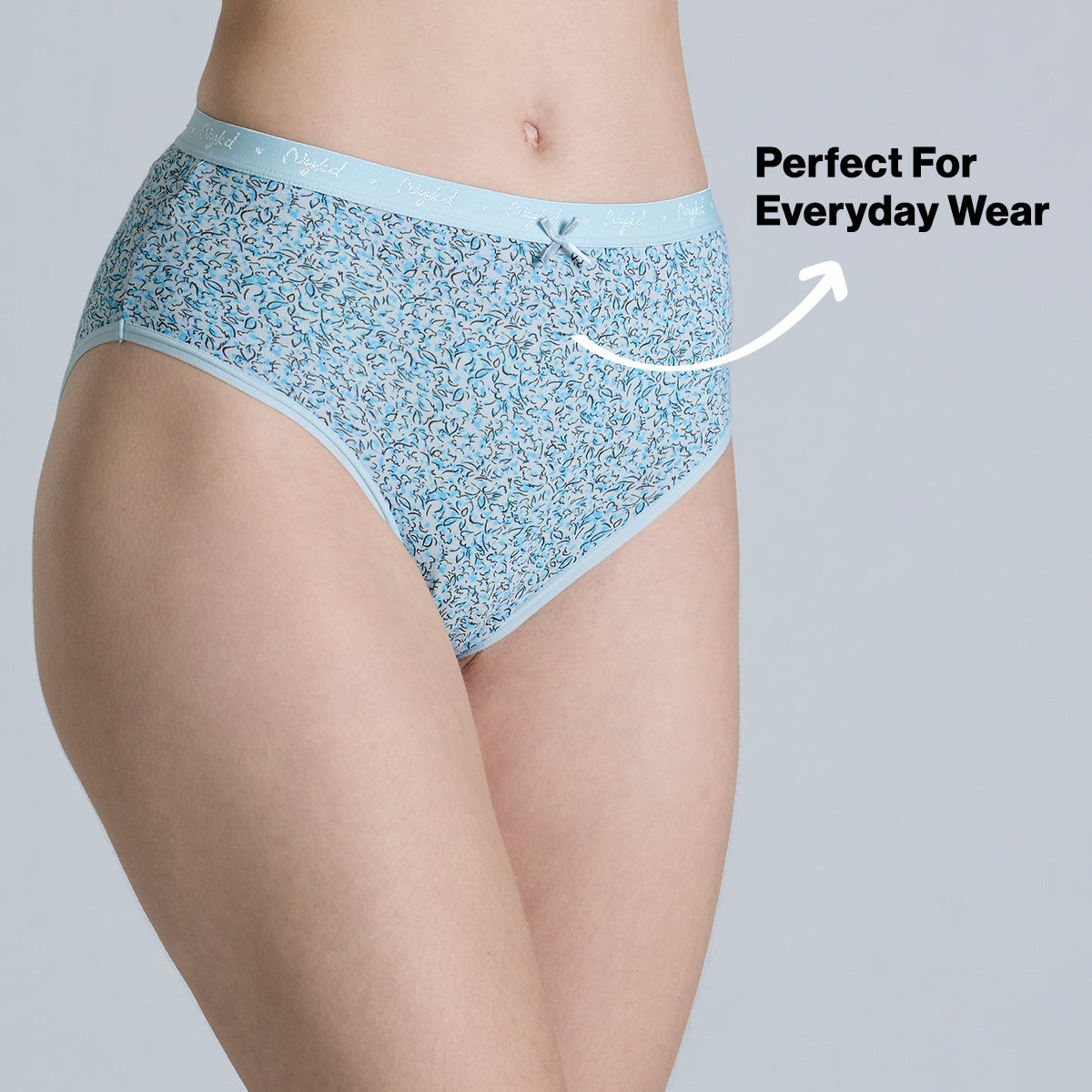 "Nykd by Nykaa Mid Rise Cotton Hipster Panty with Outer Elastic-NYP391-Assortment 17-P03"