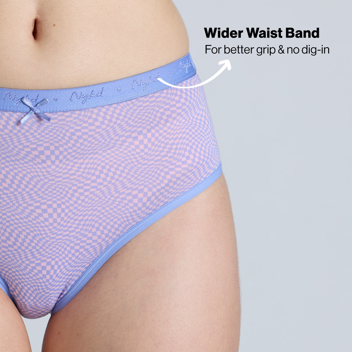 "Nykd by Nykaa Mid Rise Cotton Hipster Panty with Outer Elastic-NYP391-Assortment 18-P03"