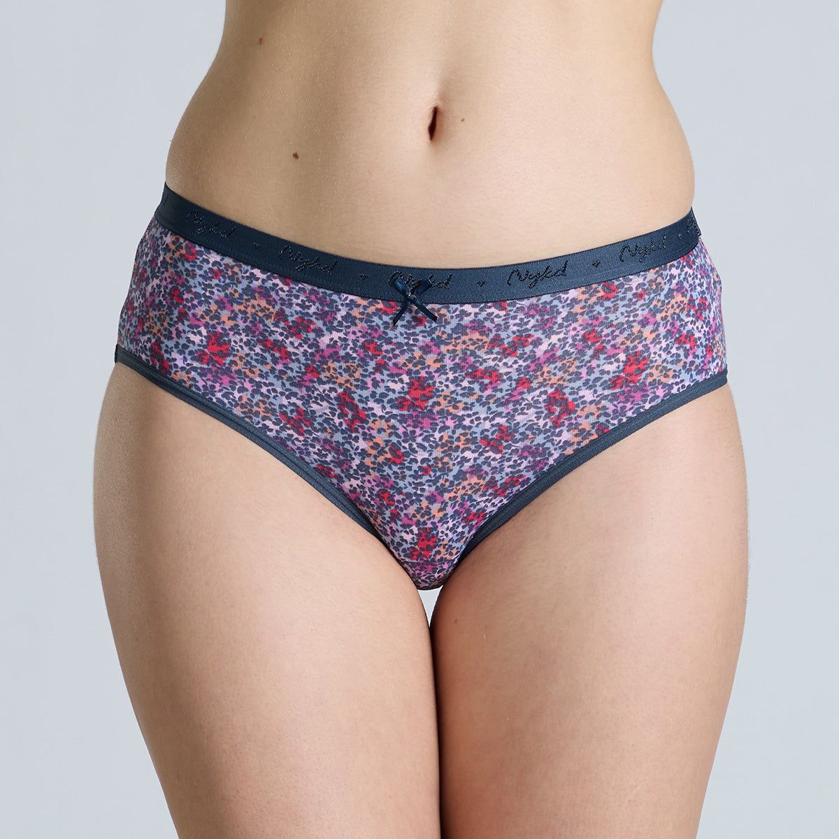 "Nykd by Nykaa Mid Rise Cotton Hipster Panty with Outer Elastic-NYP391-Assortment 18-P03"