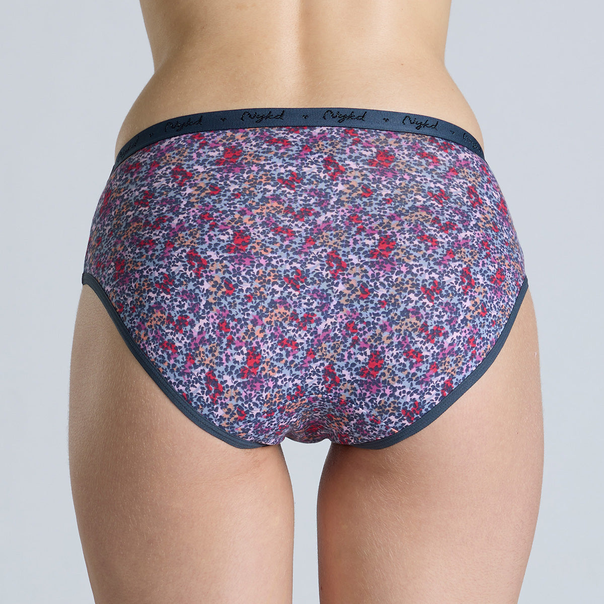 "Nykd by Nykaa Mid Rise Cotton Hipster Panty with Outer Elastic-NYP391-Assortment 18-P03"