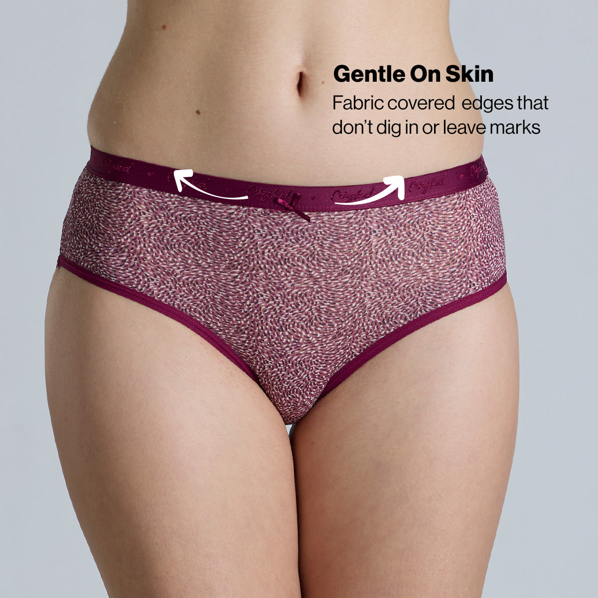 "Nykd by Nykaa Mid Rise Cotton Hipster Panty with Outer Elastic-NYP391-Assortment 20-P03"