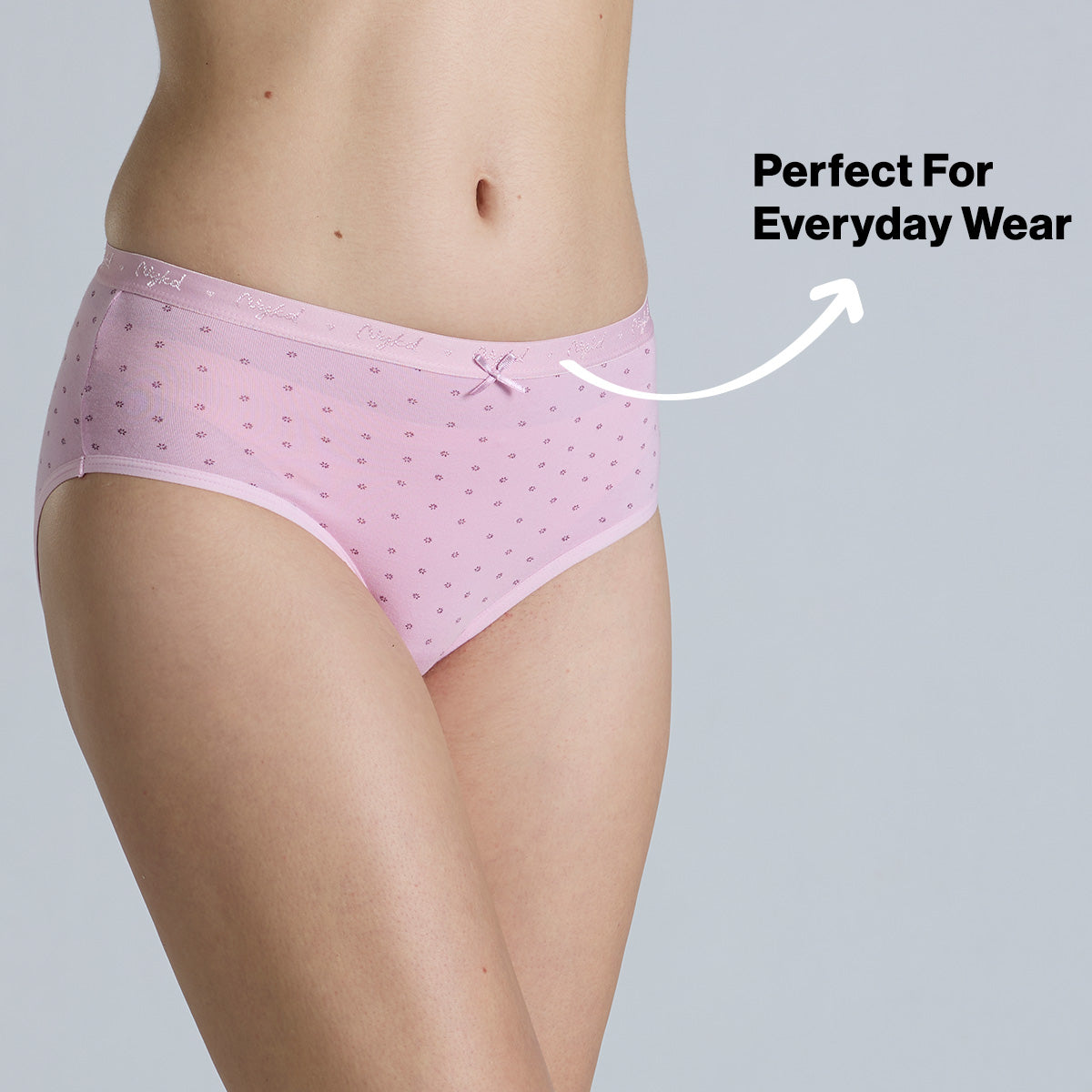 "Nykd by Nykaa Mid Rise Cotton Hipster Panty with Outer Elastic-NYP391-Assortment 20-P03"