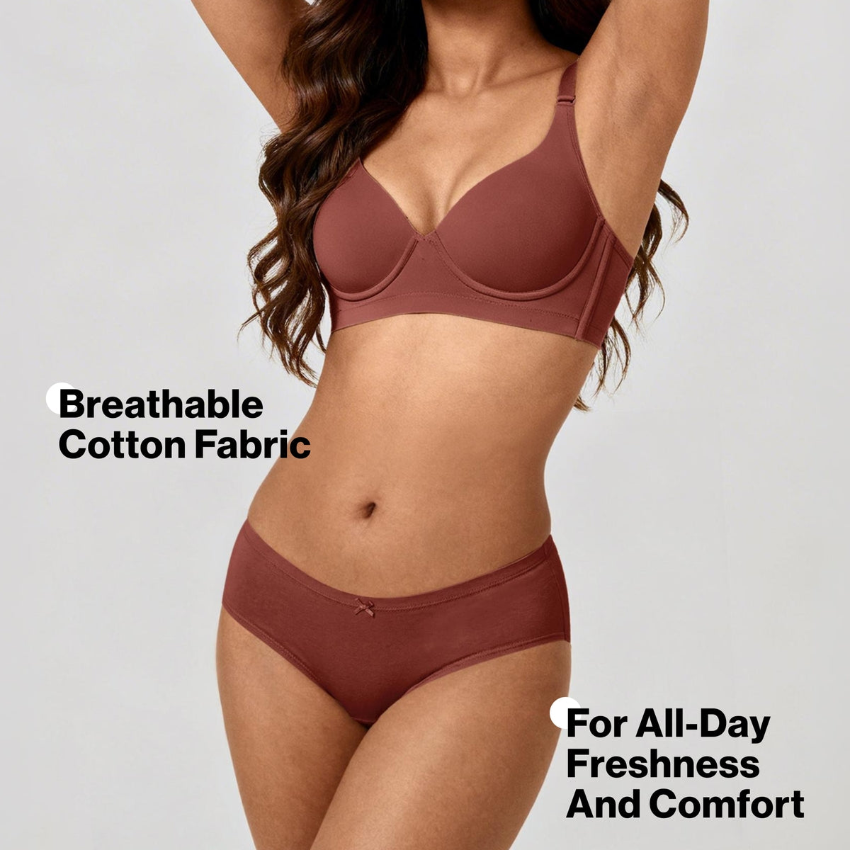 PO3 Mid Rise Cotton Hipster Panty with Outer Elastic- NYP391 B Maroon,T Plum,Jet Black