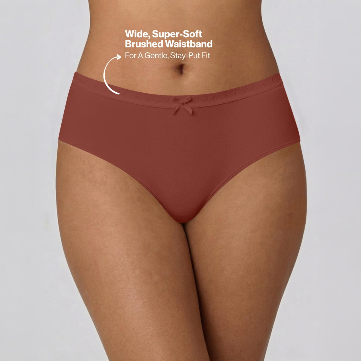 PO3 Mid Rise Cotton Hipster Panty with Outer Elastic- NYP391 B Maroon,T Plum,Jet Black