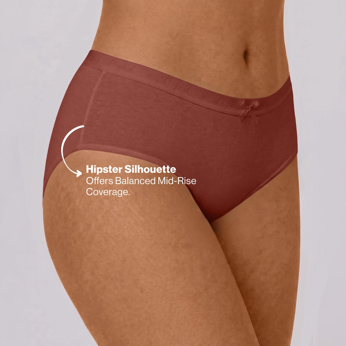 PO3 Mid Rise Cotton Hipster Panty with Outer Elastic- NYP391 B Maroon,T Plum,Jet Black