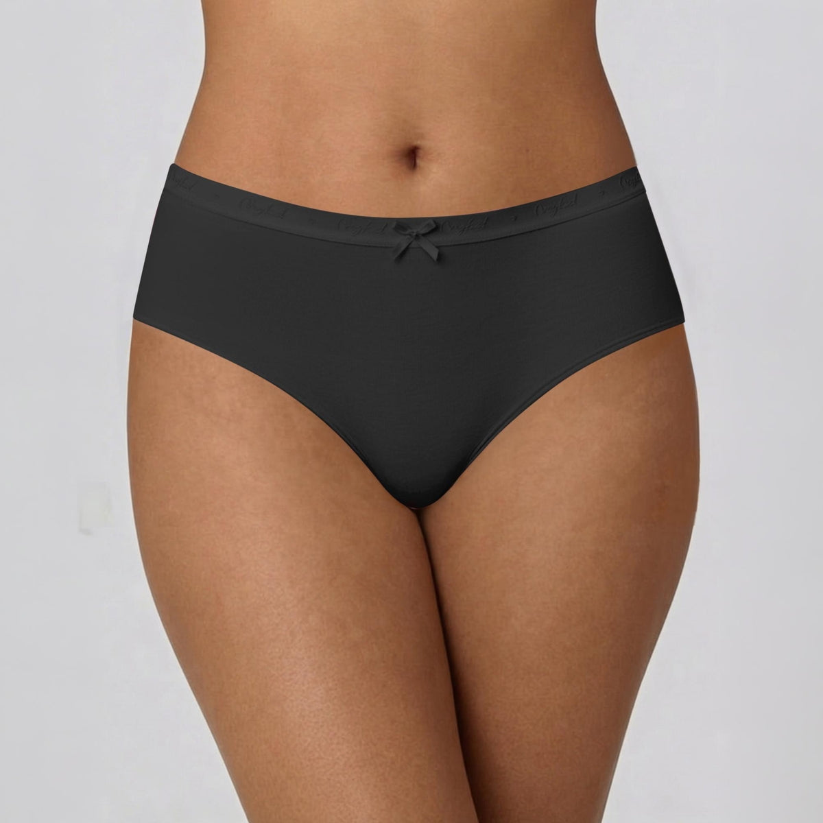 PO3 Mid Rise Cotton Hipster Panty with Outer Elastic- NYP391 B Maroon,T Plum,Jet Black