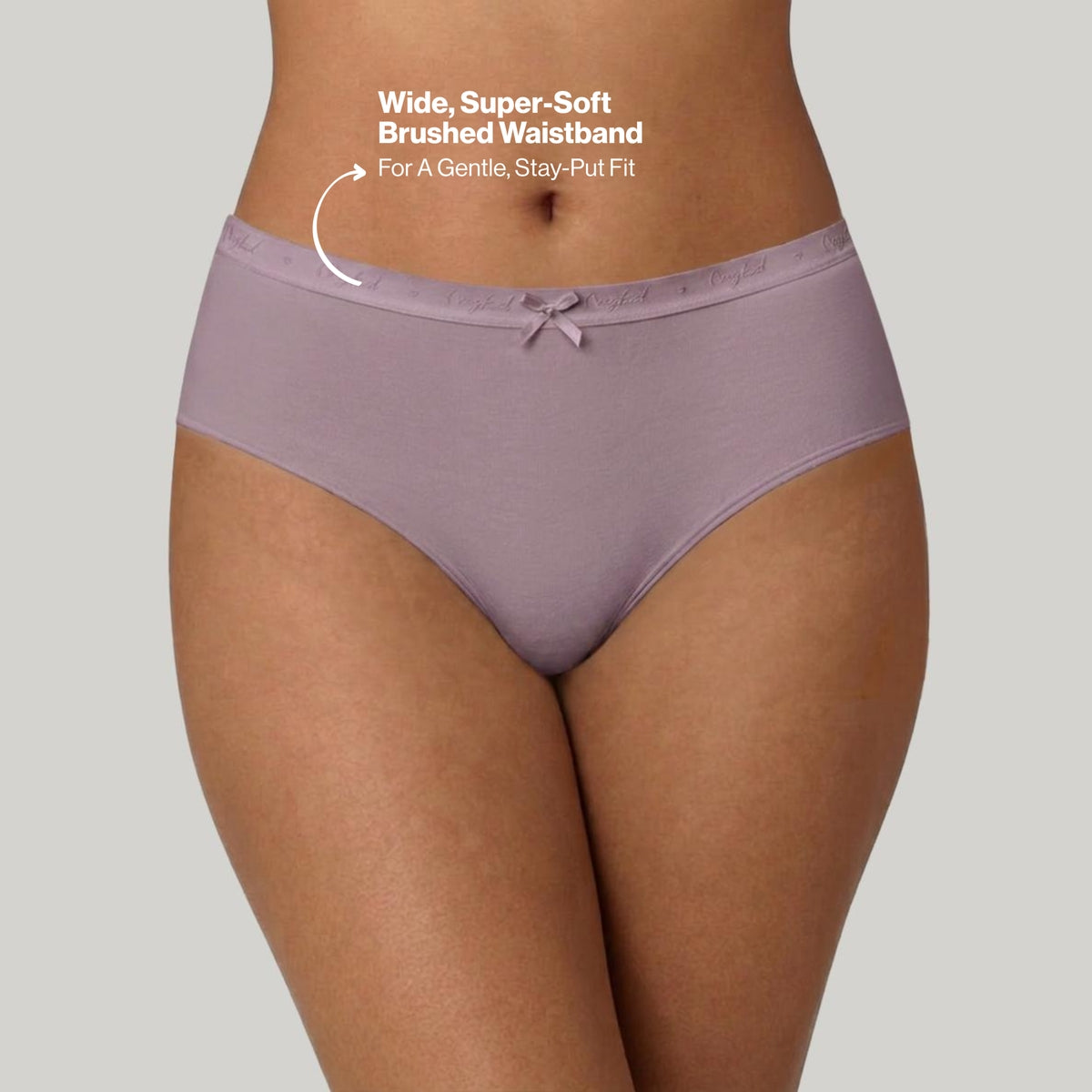 PO3 Mid Rise Cotton Hipster Panty with Outer Elastic- NYP391 Lavender,P Nude,Pink