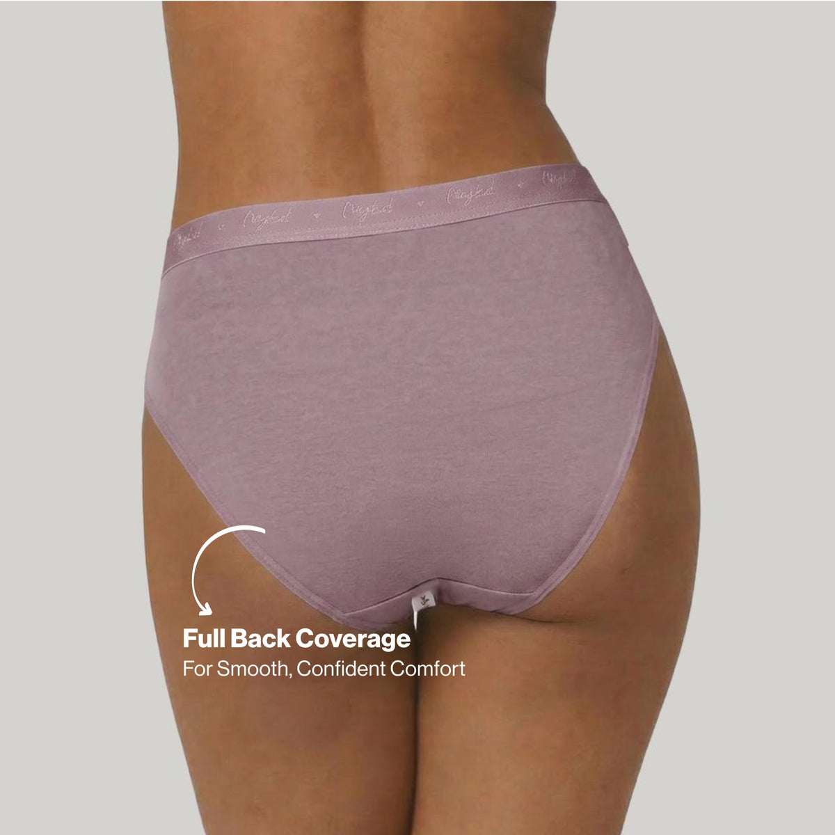 PO3 Mid Rise Cotton Hipster Panty with Outer Elastic- NYP391 Lavender,P Nude,Pink