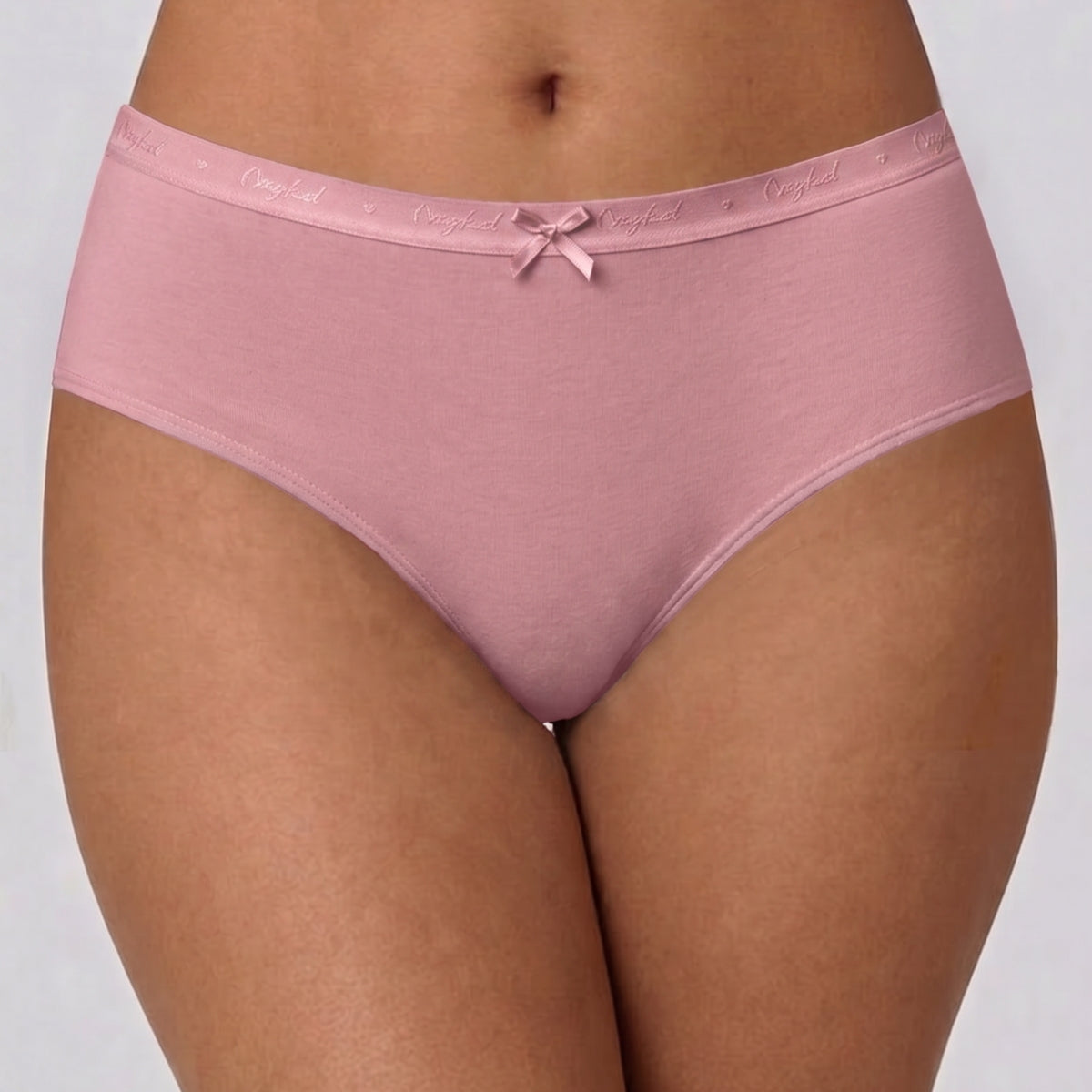 PO3 Mid Rise Cotton Hipster Panty with Outer Elastic- NYP391 Lavender,P Nude,Pink