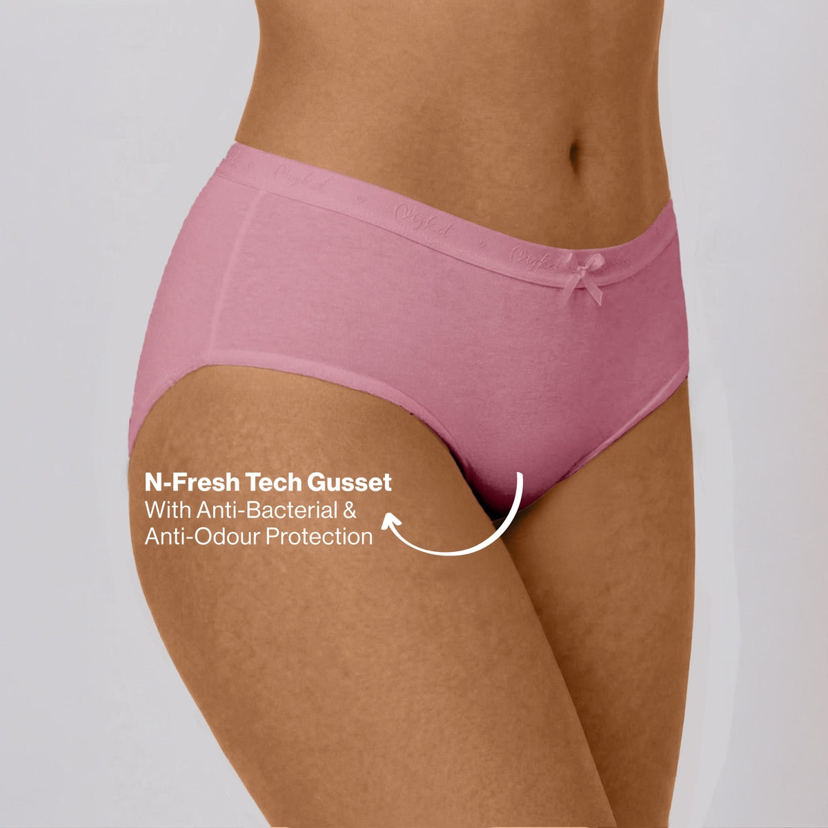 PO3 Mid Rise Cotton Hipster Panty with Outer Elastic- NYP391 M Wine,Blush,Dark Skin