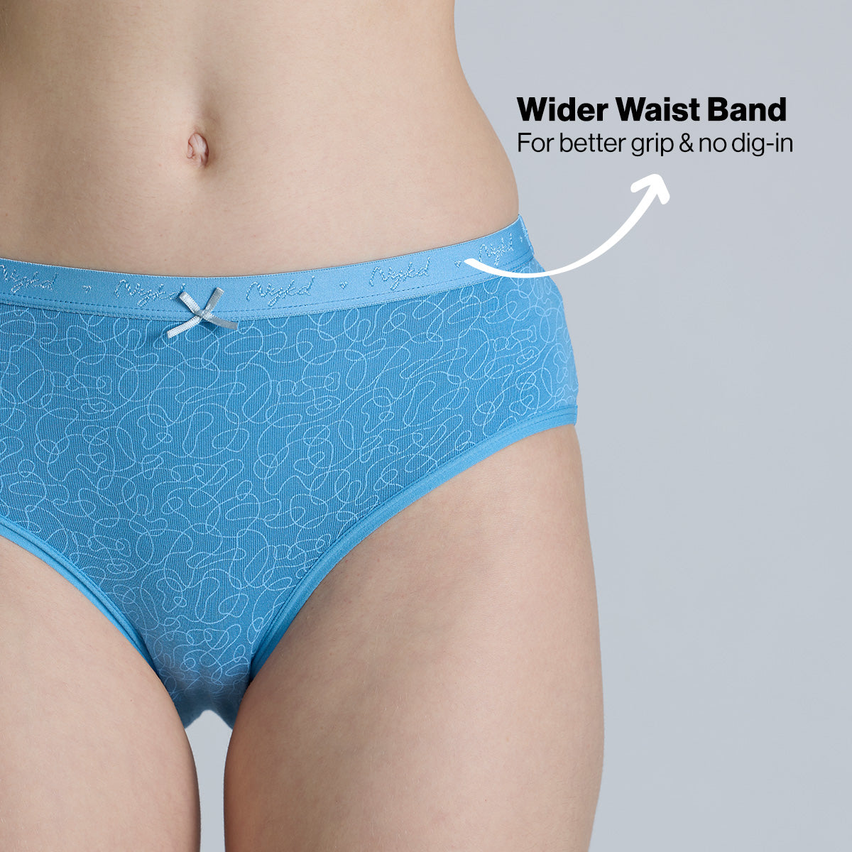 Nykd By Nykaa Mid Rise Hipster Panty with Outer Elastic-NYP391-prints may vary