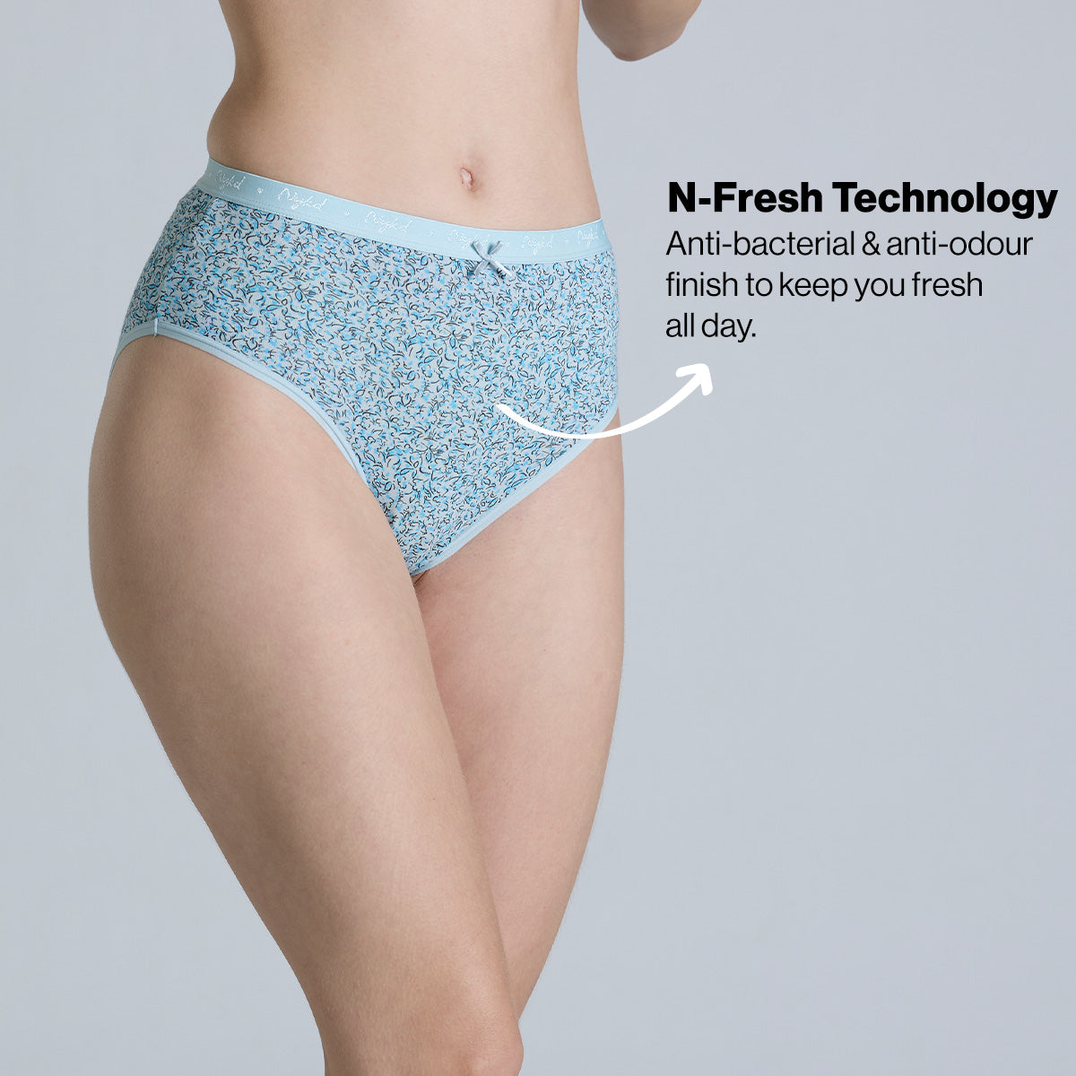 Nykd By Nykaa Mid Rise Hipster Panty with Outer Elastic-NYP391-prints may vary