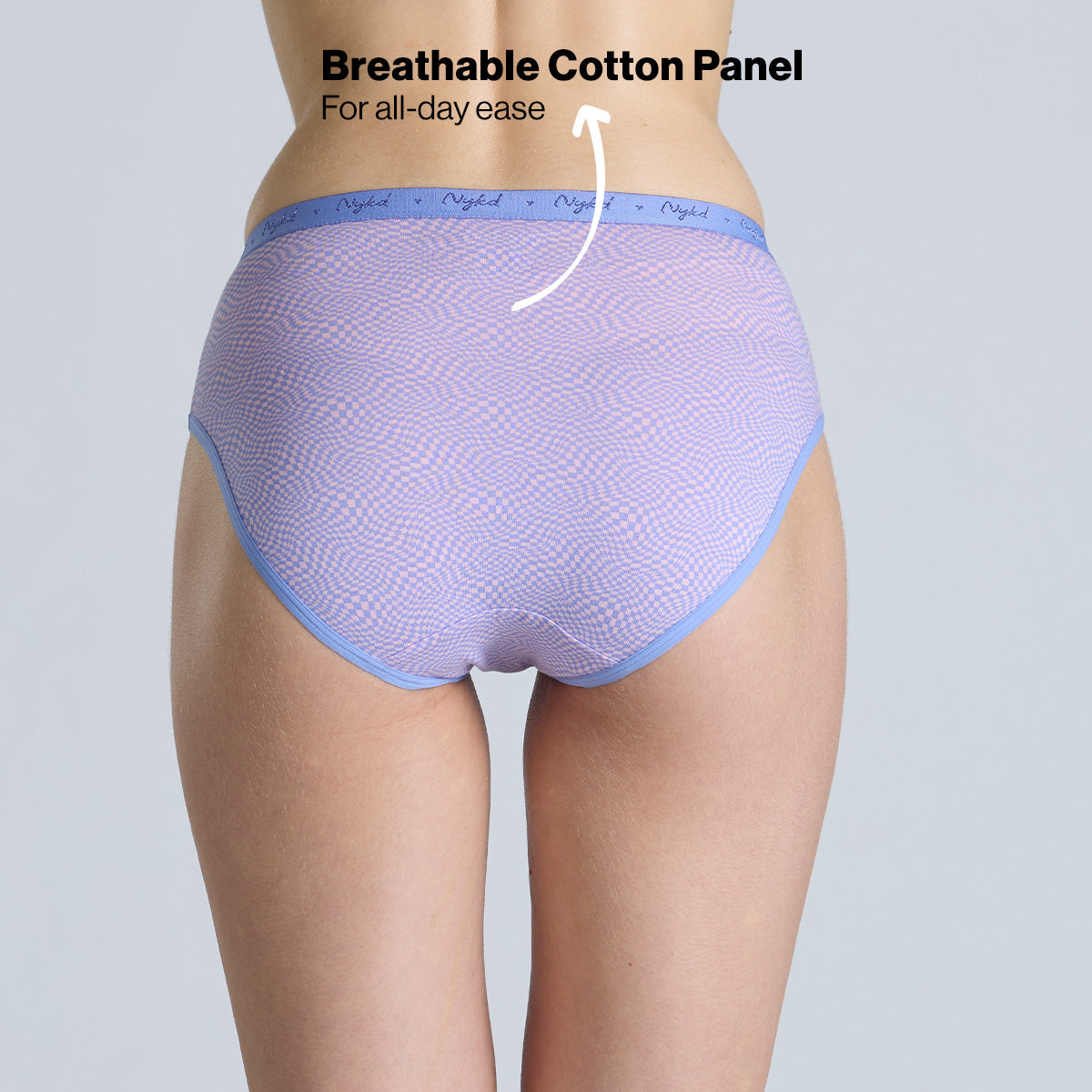 Nykd By Nykaa Mid Rise Hipster Panty with Outer Elastic-NYP391-prints may vary