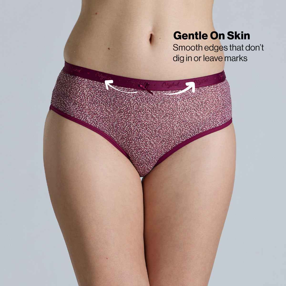 Nykd By Nykaa Mid Rise Hipster Panty with Outer Elastic-NYP391-prints may vary