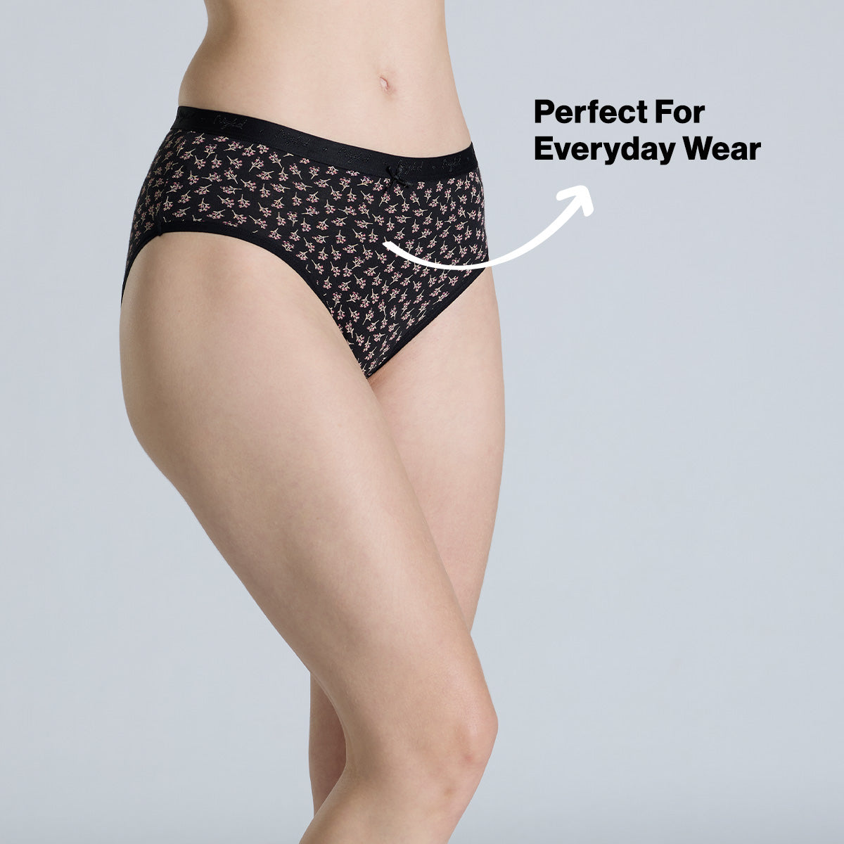 Nykd By Nykaa Mid Rise Hipster Panty with Outer Elastic-NYP391-prints may vary