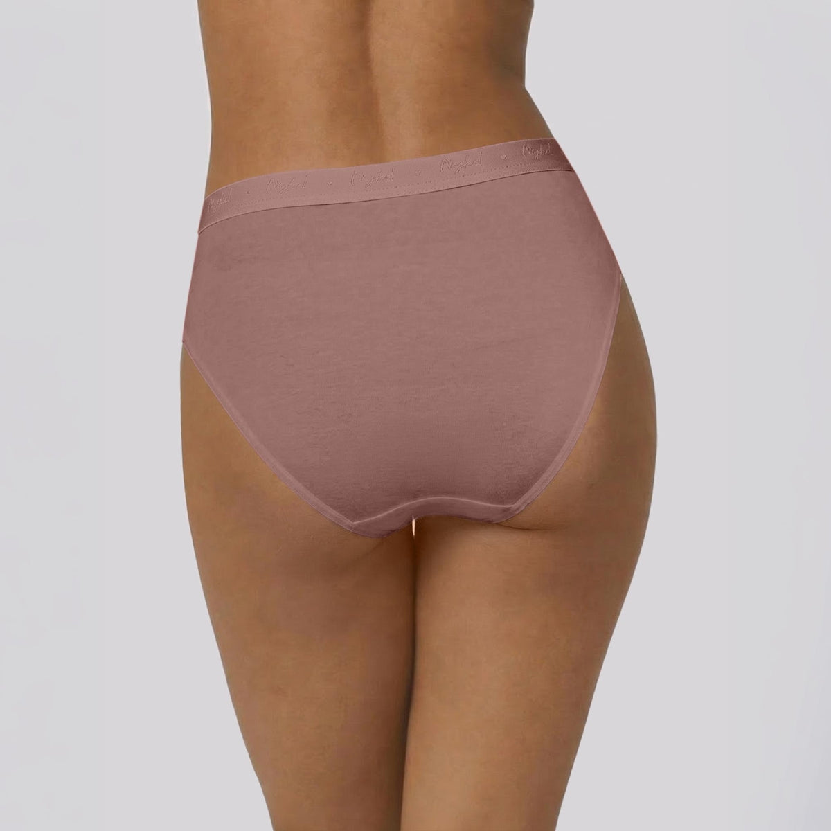 PO3 Mid Rise Cotton Hipster Panty with Outer Elastic- NYP391 W Mauve,B Pink,L Rust