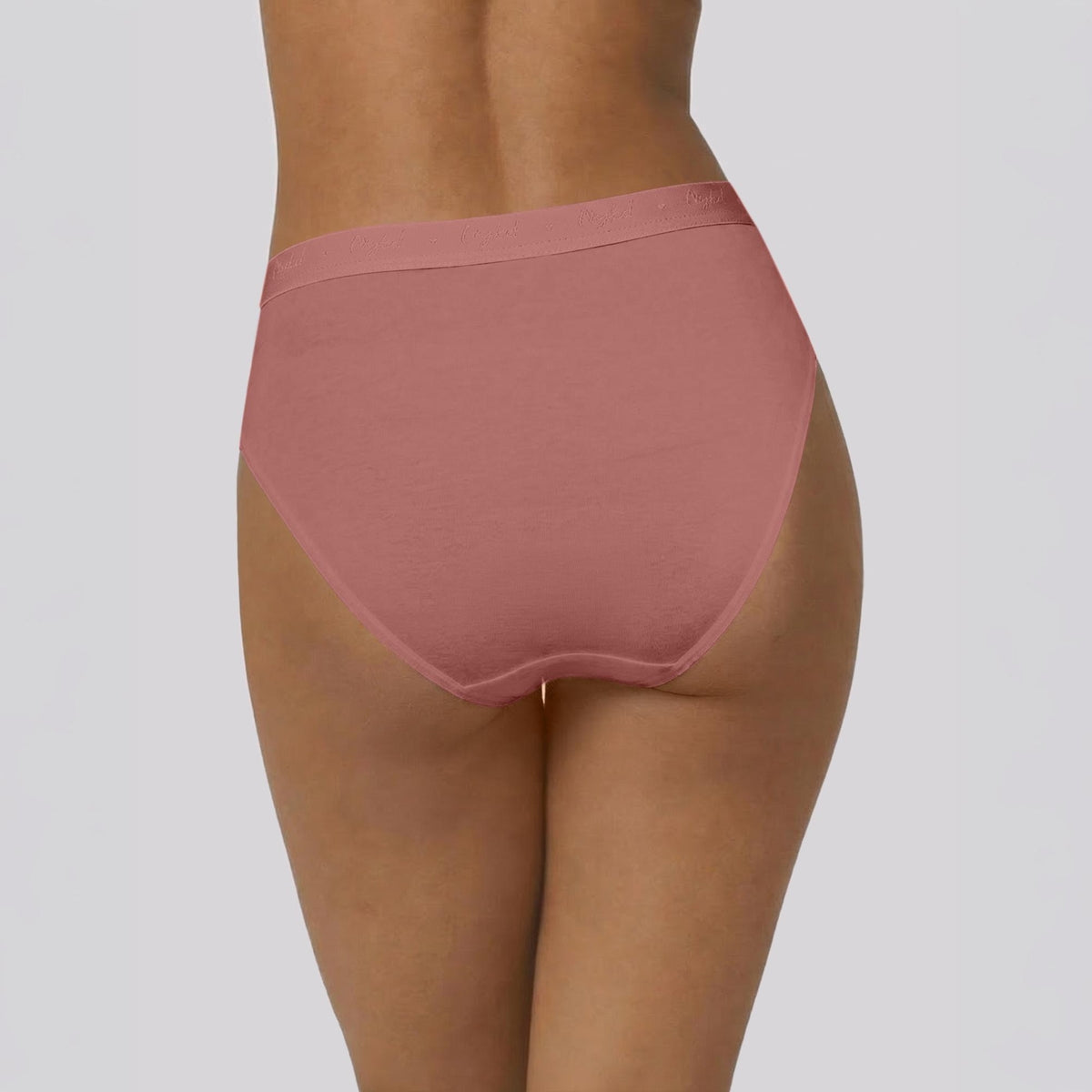 PO3 Mid Rise Cotton Hipster Panty with Outer Elastic- NYP391 W Mauve,B Pink,L Rust