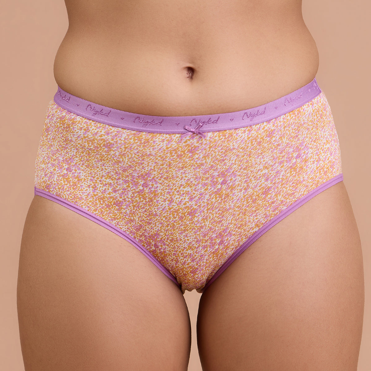 High Rise Cotton Full Brief Panty with Outer Elastic-NYP392- Multicolor-P03-Colors & Print May Vary