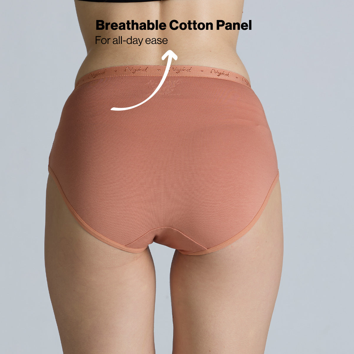 "Nykd by Nykaa High Rise Cotton Full Brief Panty with Outer Elastic-NYP392-Assortment 16-P03"