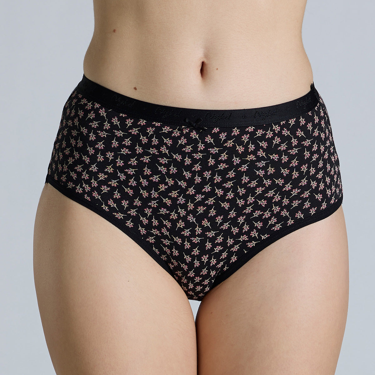 "Nykd by Nykaa High Rise Cotton Full Brief Panty with Outer Elastic-NYP392-Assortment 16-P03"