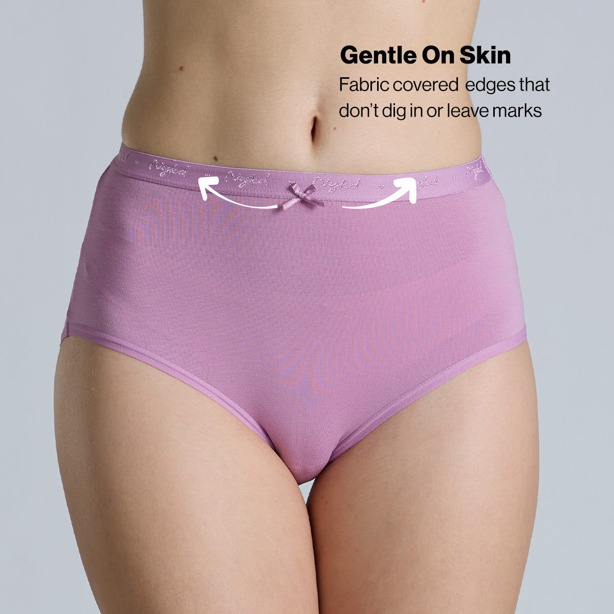 "Nykd by Nykaa High Rise Cotton Full Brief Panty with Outer Elastic-NYP392-Assortment 18-P03"