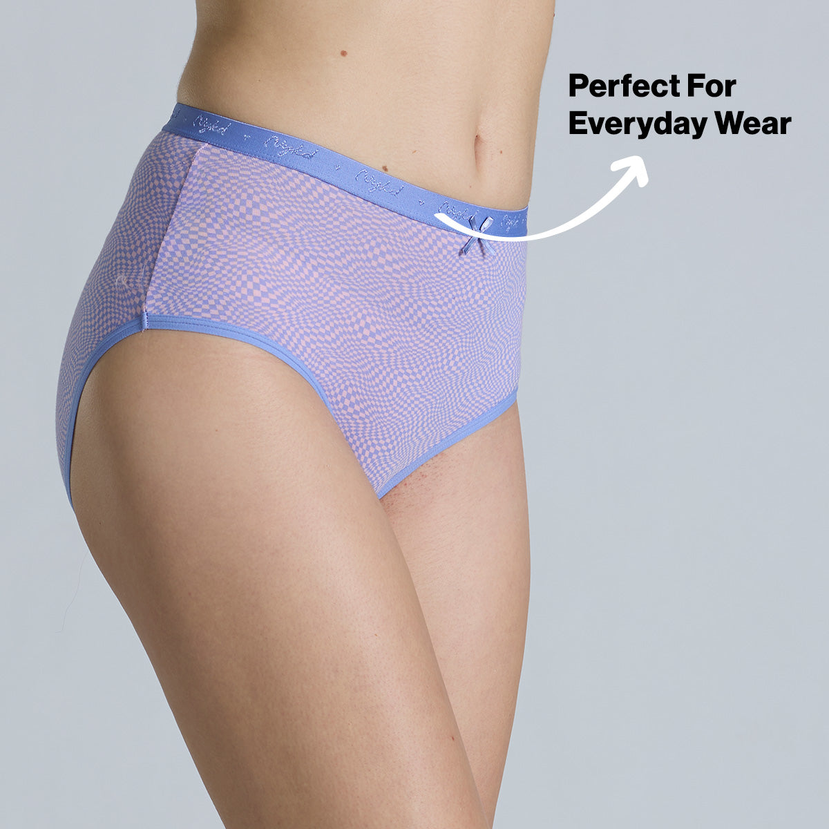 "Nykd by Nykaa High Rise Cotton Full Brief Panty with Outer Elastic-NYP392-Assortment 18-P03"