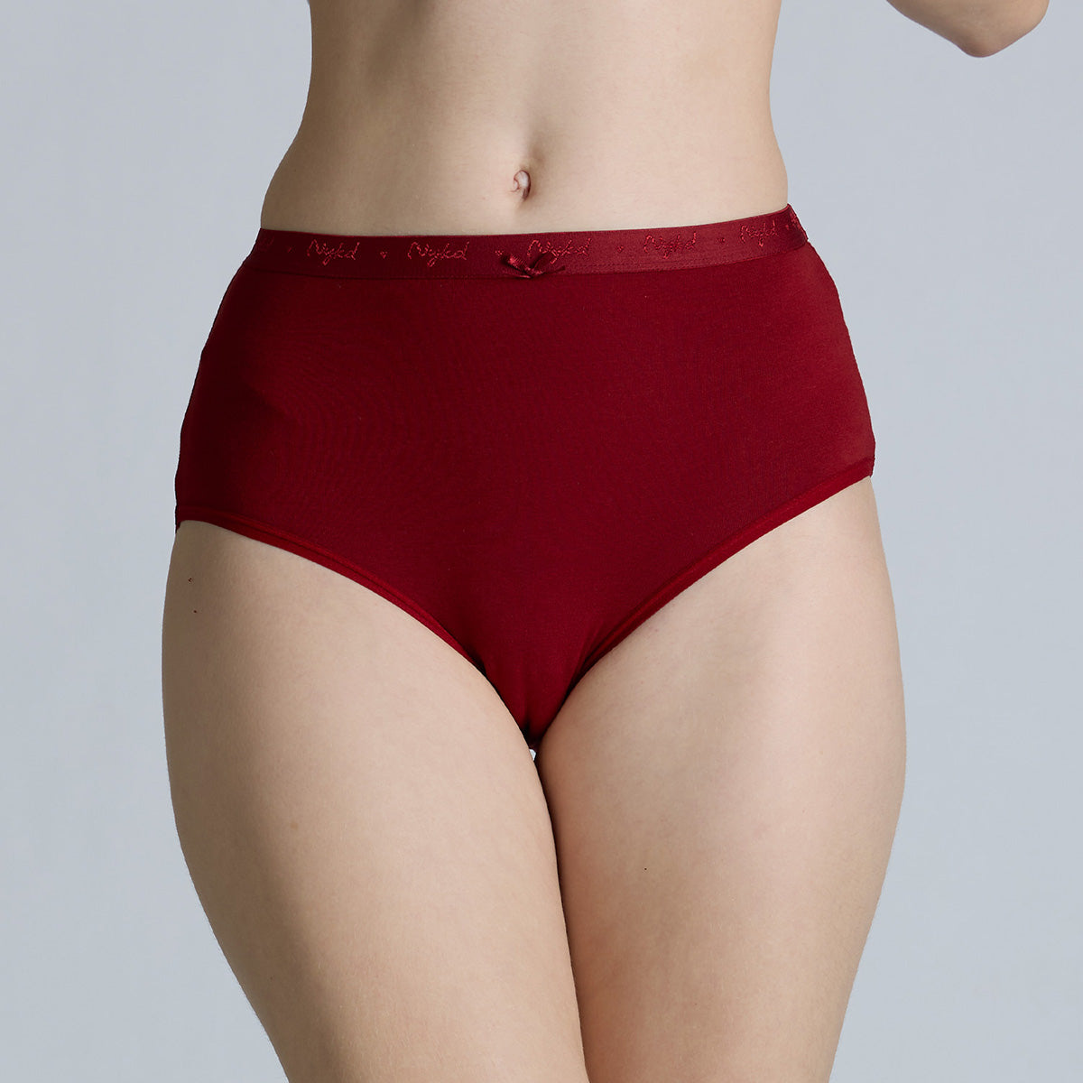 "Nykd by Nykaa High Rise Cotton Full Brief Panty with Outer Elastic-NYP392-Assortment 19-P03"