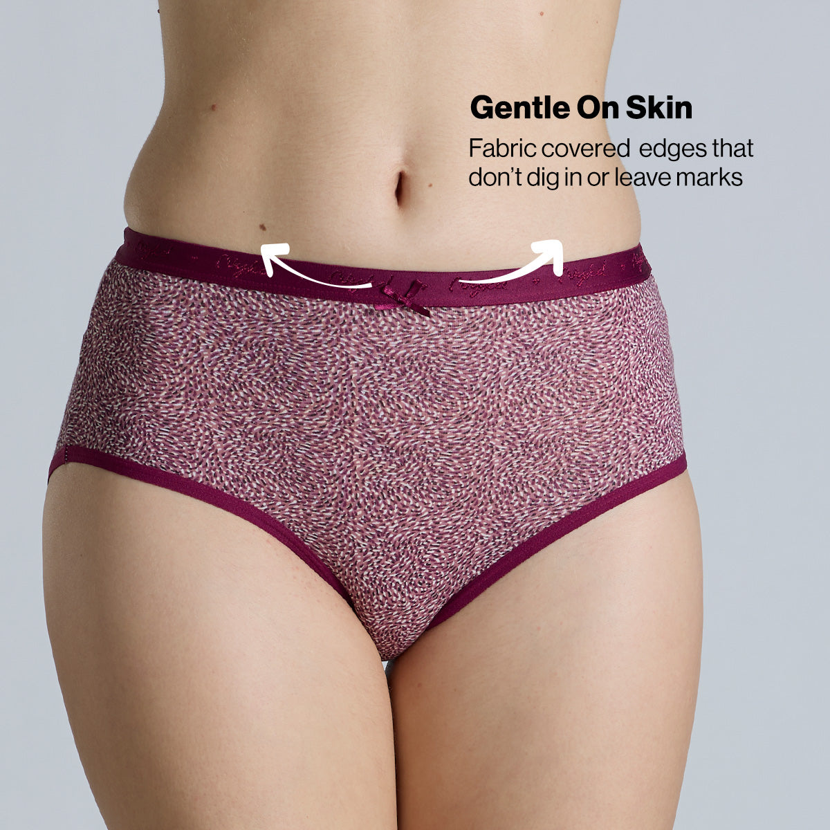 "Nykd by Nykaa High Rise Cotton Full Brief Panty with Outer Elastic-NYP392-Assortment 20-P03"