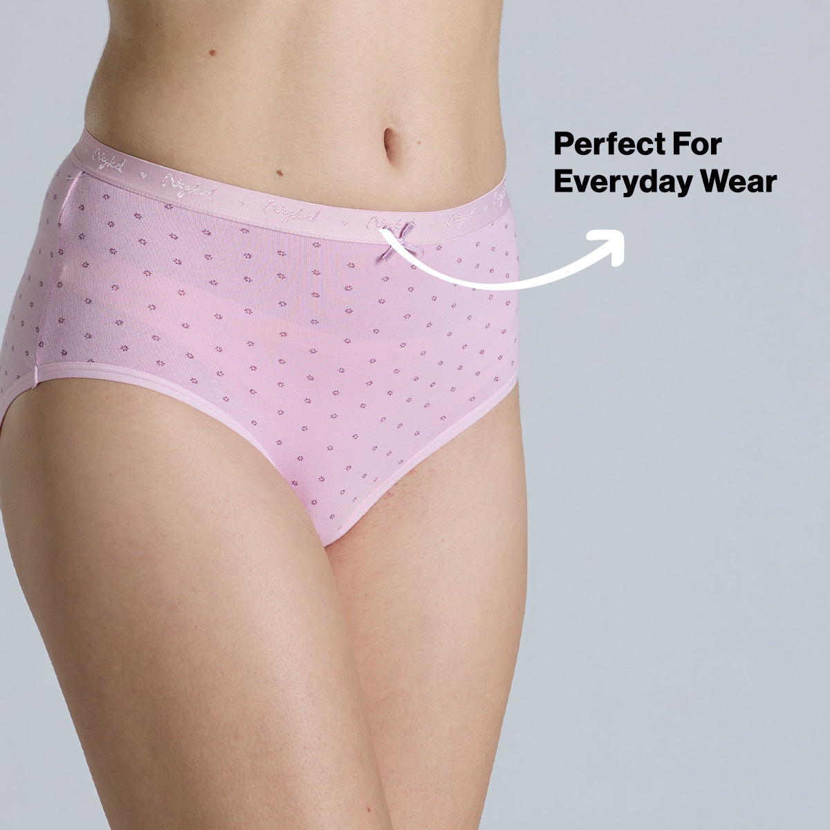 "Nykd by Nykaa High Rise Cotton Full Brief Panty with Outer Elastic-NYP392-Assortment 20-P03"