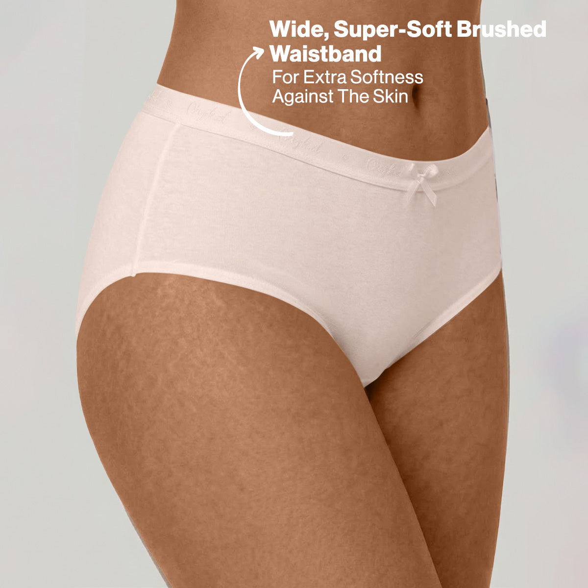 Nykd by Nykaa PO3 High Rise Cotton Full Brief Panty with Outer Elastic-Coral,P.Pink,Nude NYP392
